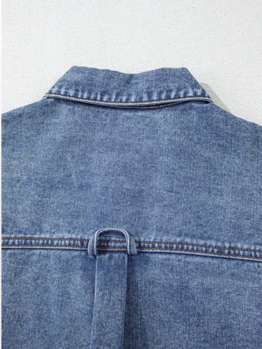 Sleeveless Light Blue Denim Vest - Picture 3 of 7